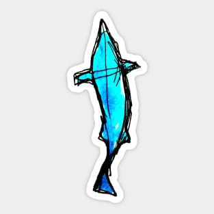 Azure blue dolphin Sticker